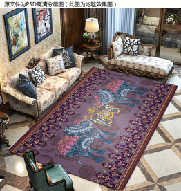 欧式花纹复古地毯