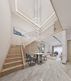 别墅楼梯间效果图