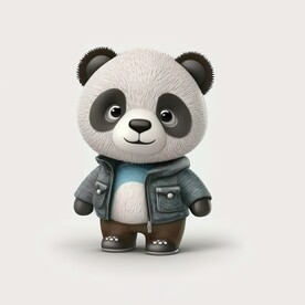 3D立体卡通大熊猫