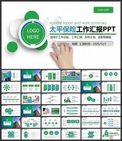 中国太平保险公司总结PPT模板