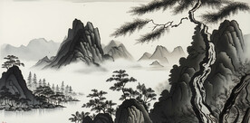 水墨山水画