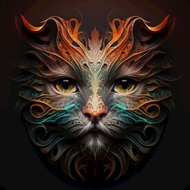 扭曲几何猫图形