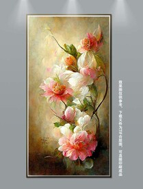 客厅抽象花卉装饰画