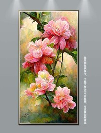 客厅抽象花卉装饰画