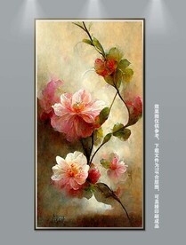 客厅抽象花卉装饰画