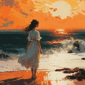 抽象油画 思无涯