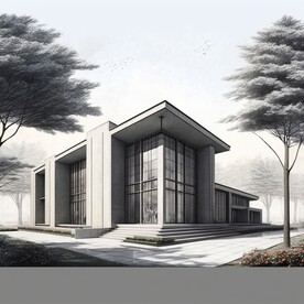 手绘建筑效果图