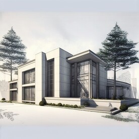 建筑设计线稿图