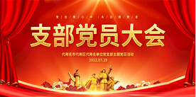 党员大会展板
