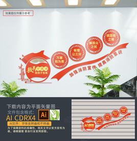 消防楼梯文化墙