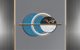 灰色大理石背景墙 瓷砖拼花