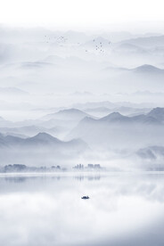 新中式玄关水墨画