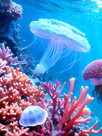 梦幻海底背景墙