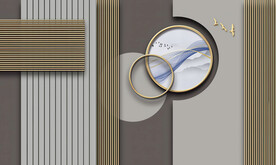 灰白大理石背景墙 几何图形