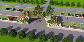 亲子公园大门设计案例效果图