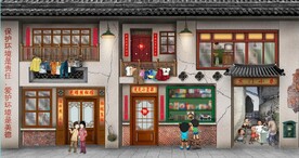 复古怀旧80后90后童年背景墙