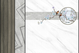 灰白根大理石背景墙