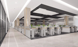 开放办公区效果图