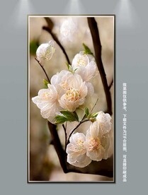 家和富贵立体抽象花卉玄关装饰画