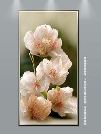 家和富贵立体抽象花卉玄关装饰画