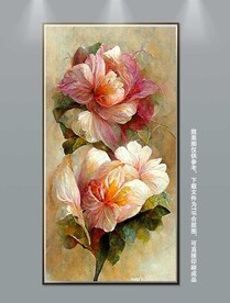 高贵华丽复古花卉艺术玄关装饰画