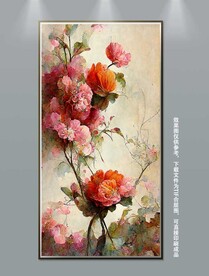 玄关背景墙 晶瓷画 客厅装饰画