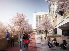 学校内廷阶梯效果图