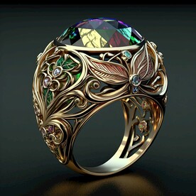 古老的宝石戒指