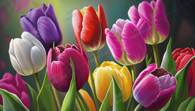 唯美的郁金香花