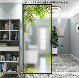 高清分层透明底屏风玻璃打印图