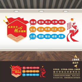 社会主义核心价值观形象墙背景墙