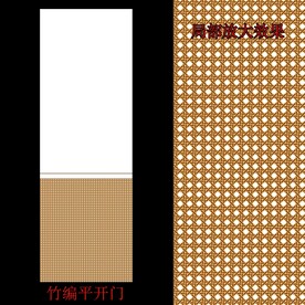 高清分层透明底平开门打印图