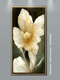 清新淡雅时尚梦幻花卉玄关装饰画