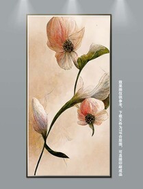 手绘古典欧式静物花玄关装饰画