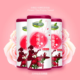 红糖玫瑰姜茶包装