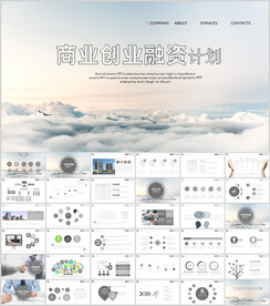 商务风创业融资计划书PPT