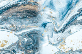 蓝色抽象奢石大气大理石纹石材