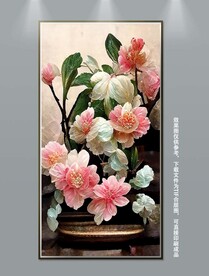 华丽高端复古风纯手绘花卉装饰画