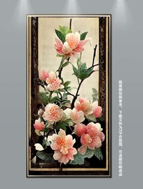 复古风华丽高端纯手绘花卉装饰画