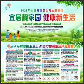 爱国卫生月宣传展板