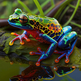 五彩的青蛙