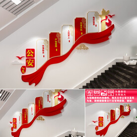 人民公安楼道文化墙