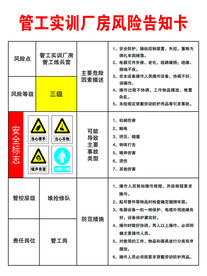 管工实训厂房风险告知卡