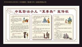 中医防治小儿夏季热宣传栏