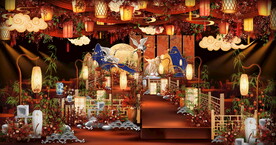 国潮风中式婚礼秀效果图