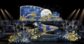 梵高主题婚礼效果图