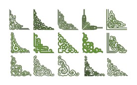 蒙古族图案素材矢量