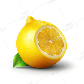 卡通柠檬白底图