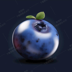 卡通蓝莓