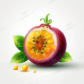 手绘百香果